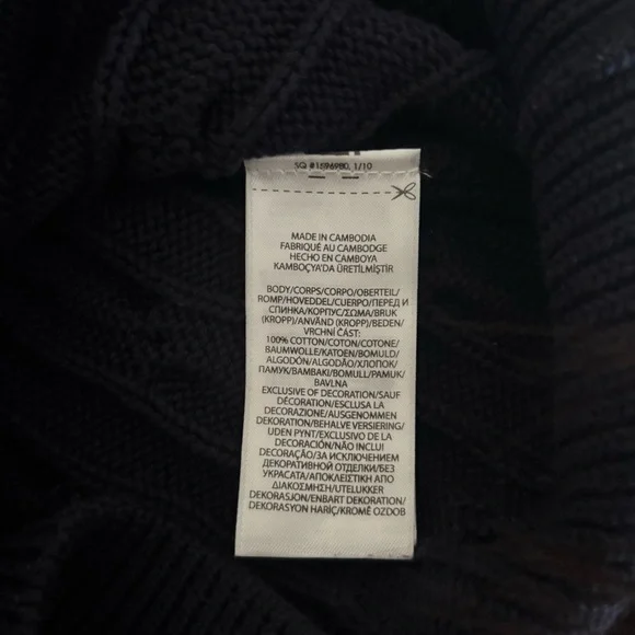 Polo Ralph Lauren Navy Cable Knit Women's Cardigan Sweater Size M - Picture 5 of 5